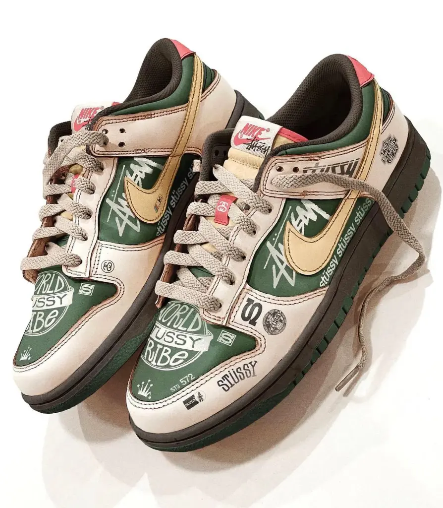 Nike Dunk Stussy Racer Custom Uk 6,9